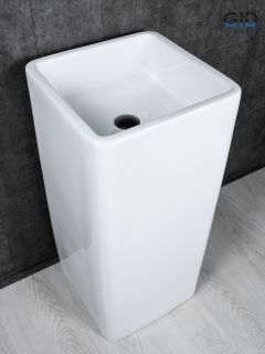 Раковина Gid Nb149 81119 накладная белая 41x41x85